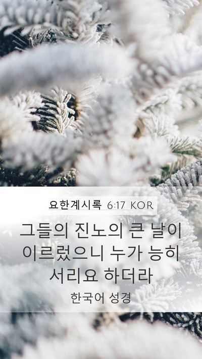 요한계시록 6:17 KOR Bible Verse Image