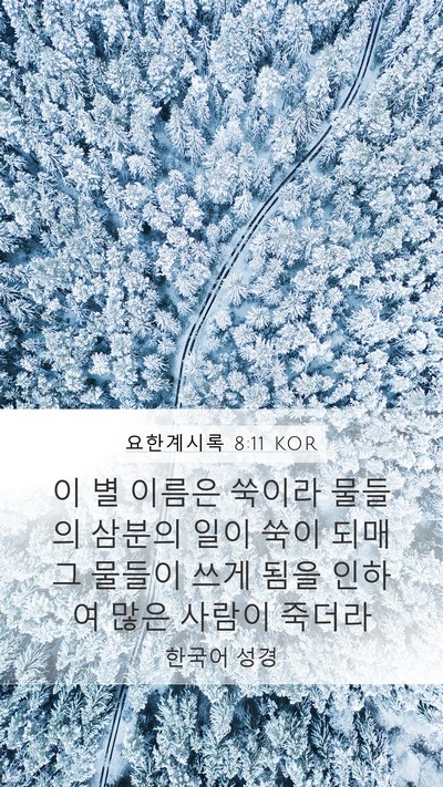 요한계시록 8:11 KOR Bible Verse Image