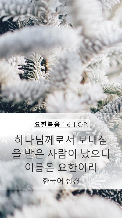 요한복음 1:6 KOR Bible Verse Image