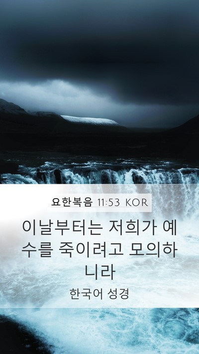 요한복음 11:53 KOR Bible Verse Image