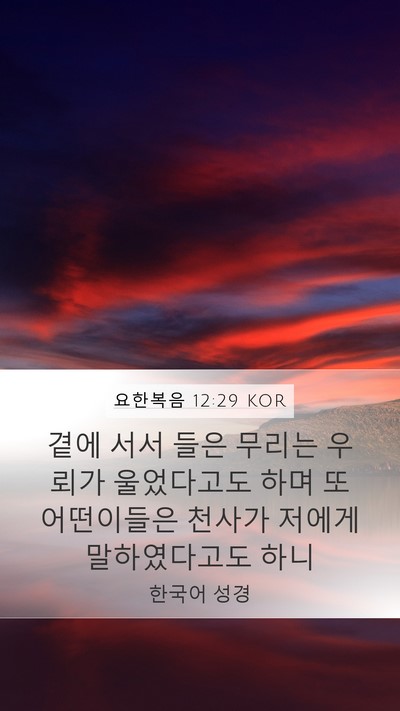 요한복음 12:29 KOR Bible Verse Image