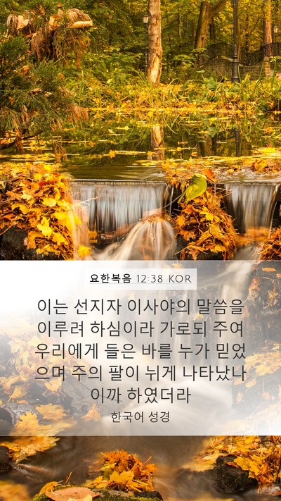 요한복음 12:38 KOR Bible Verse Image