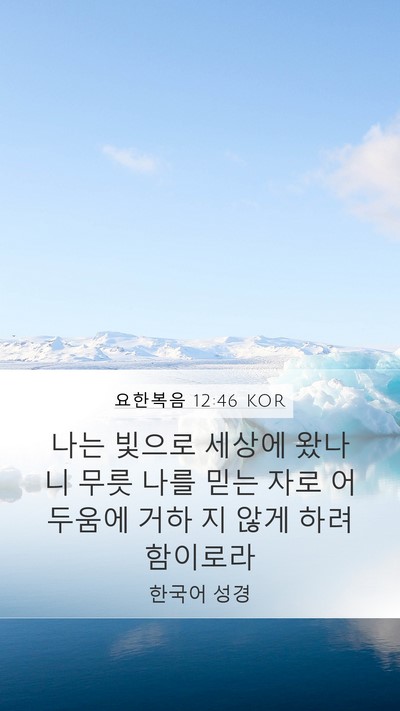 요한복음 12:46 KOR Bible Verse Image
