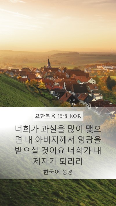 요한복음 15:8 KOR Bible Verse Image