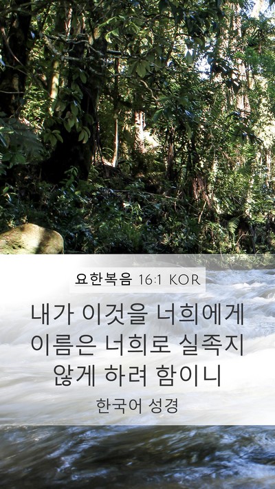 요한복음 16:1 KOR Bible Verse Image