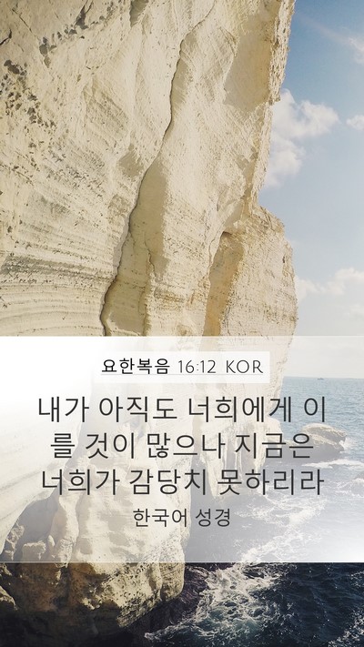 요한복음 16:12 KOR Bible Verse Image