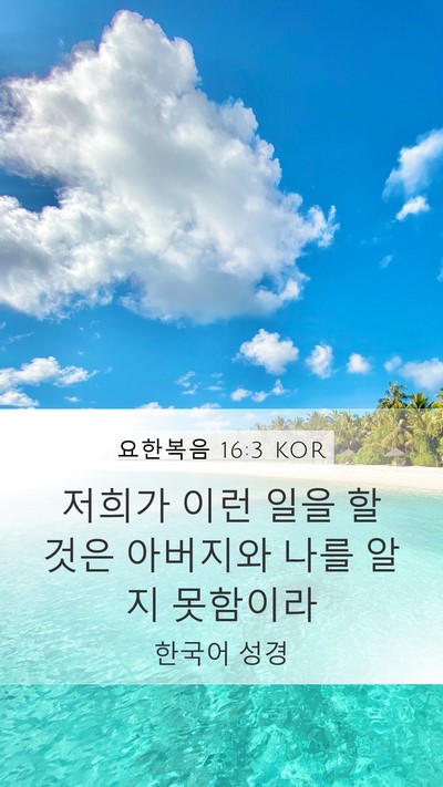 요한복음 16:3 KOR Bible Verse Image
