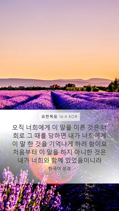 요한복음 16:4 KOR Bible Verse Image