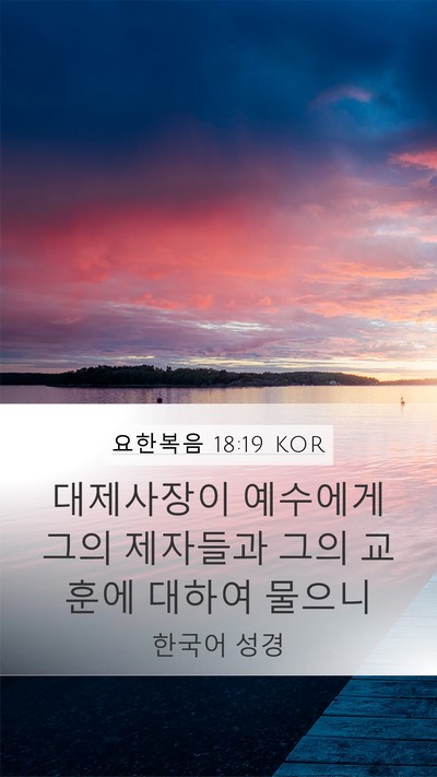 요한복음 18:19 KOR Bible Verse Image