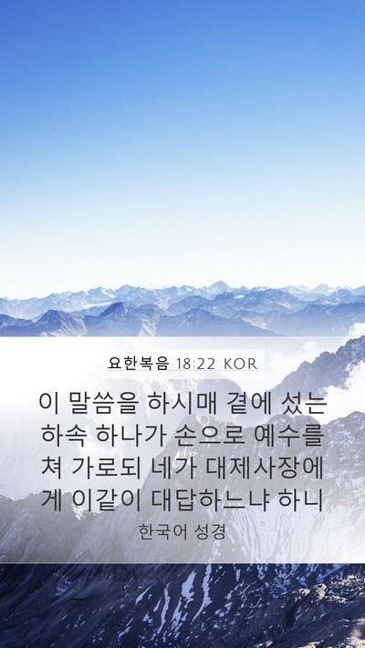 요한복음 18:22 KOR Bible Verse Image