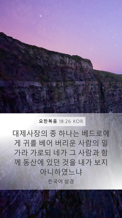 요한복음 18:26 KOR Bible Verse Image