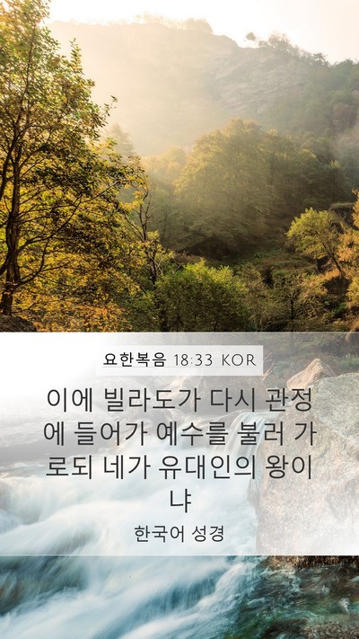 요한복음 18:33 KOR Bible Verse Image