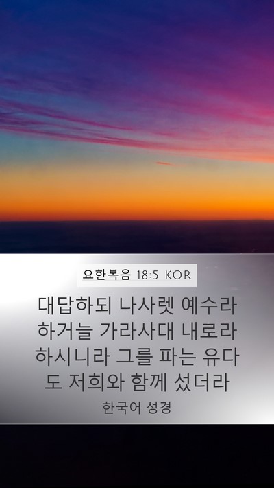 요한복음 18:5 KOR Bible Verse Image