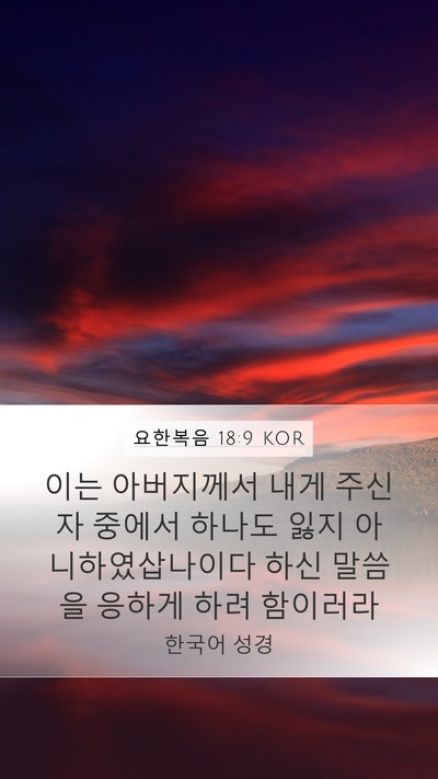 요한복음 18:9 KOR Bible Verse Image