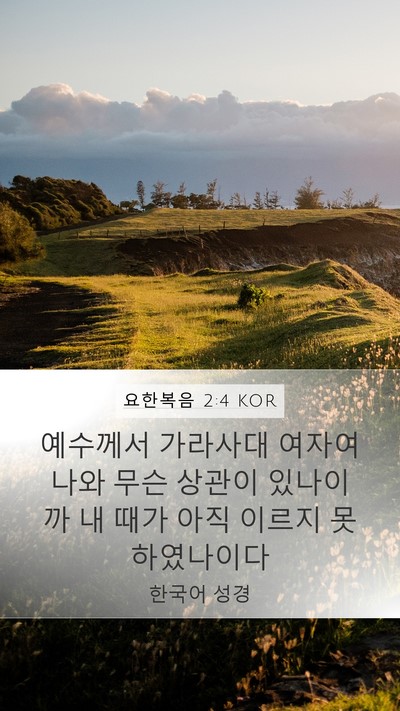 요한복음 2:4 KOR Bible Verse Image