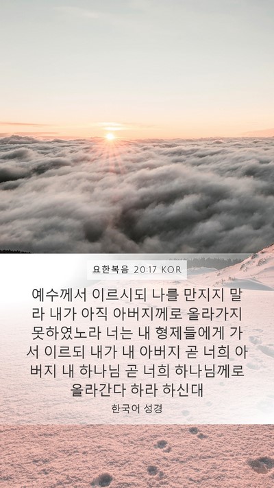 요한복음 20:17 KOR Bible Verse Image