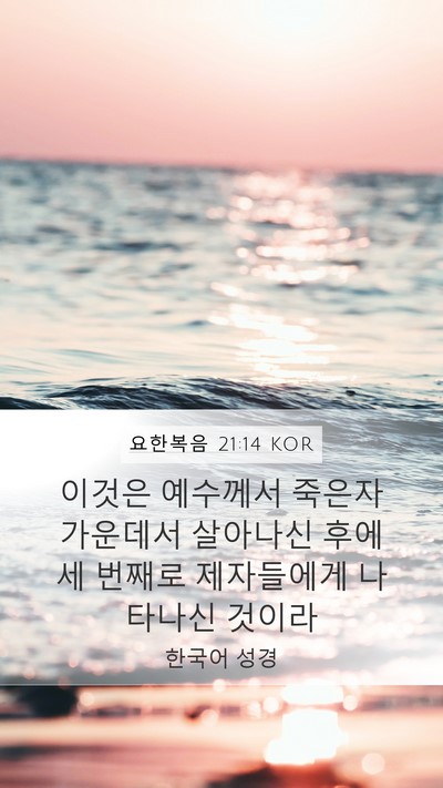 요한복음 21:14 KOR Bible Verse Image