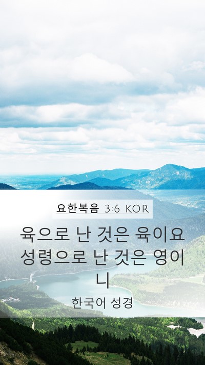 요한복음 3:6 KOR Bible Verse Image