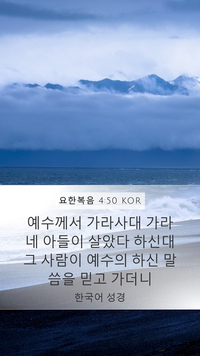 요한복음 4:50 KOR Bible Verse Image
