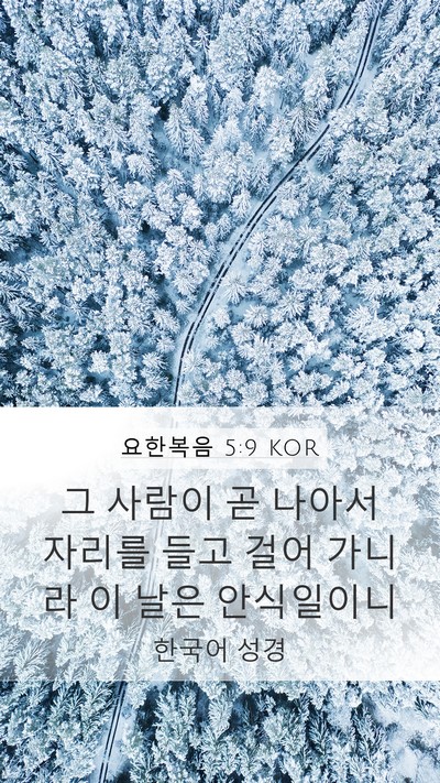 요한복음 5:9 KOR Bible Verse Image