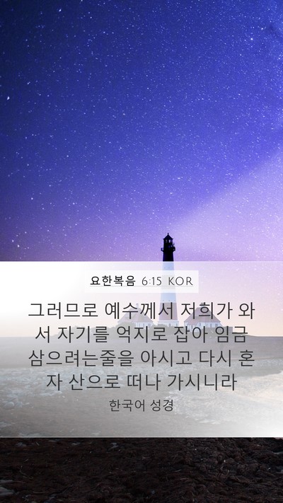 요한복음 6:15 KOR Bible Verse Image