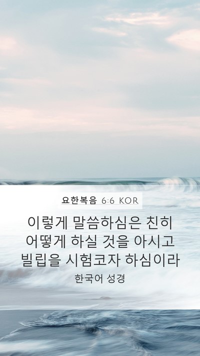 요한복음 6:6 KOR Bible Verse Image