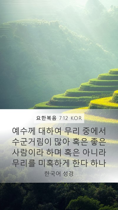 요한복음 7:12 KOR Bible Verse Image