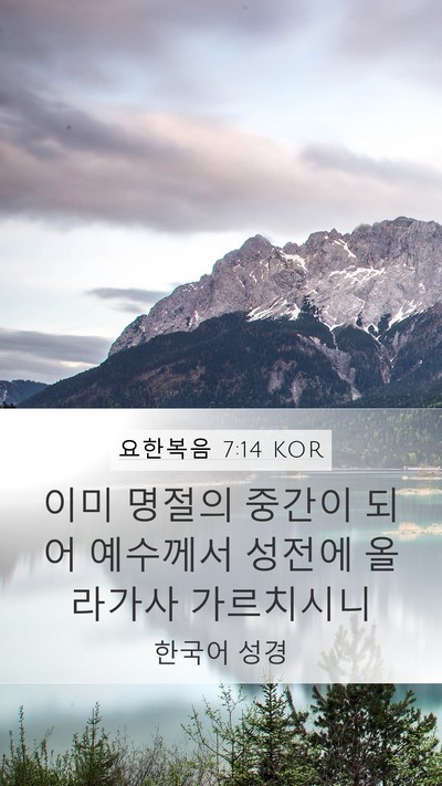 요한복음 7:14 KOR Bible Verse Image