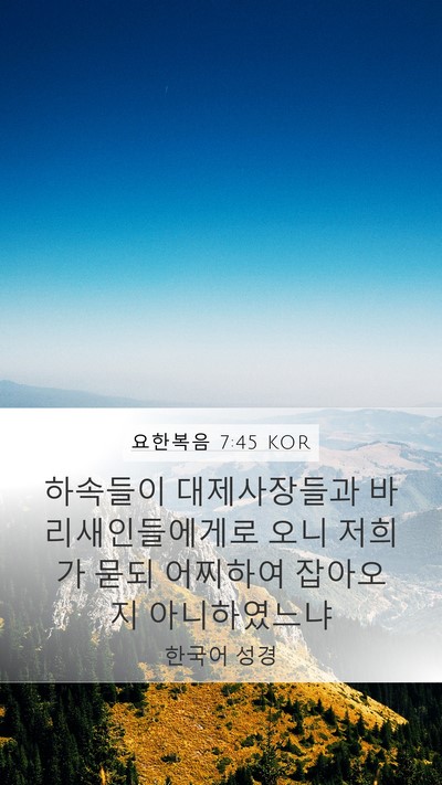 요한복음 7:45 KOR Bible Verse Image