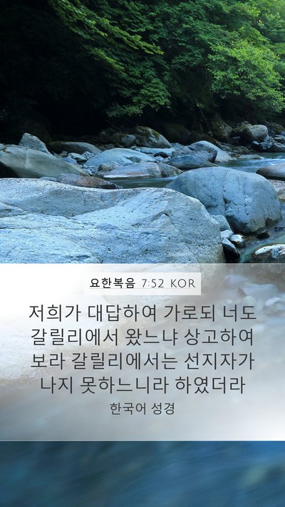 요한복음 7:52 KOR Bible Verse Image