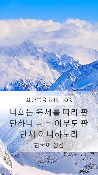 요한복음 8:15 KOR Bible Verse Image