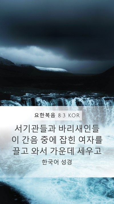 요한복음 8:3 KOR Bible Verse Image