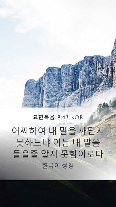 요한복음 8:43 KOR Bible Verse Image