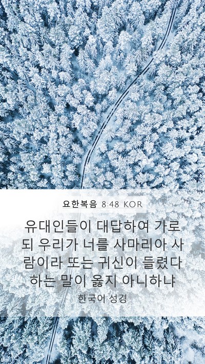 요한복음 8:48 KOR Bible Verse Image