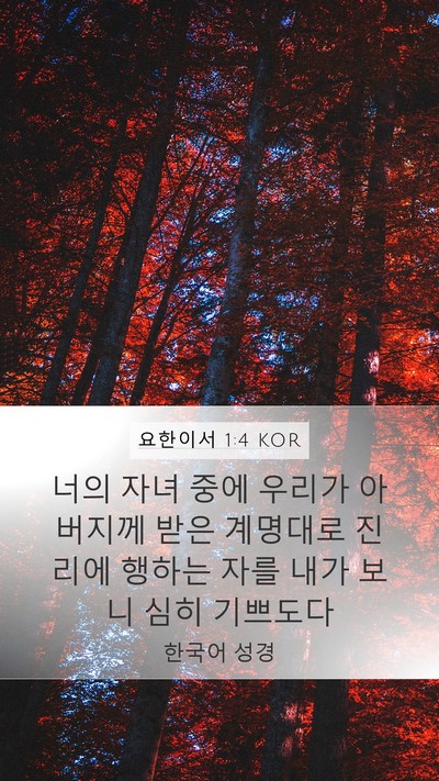 요한이서 1:4 KOR Bible Verse Image