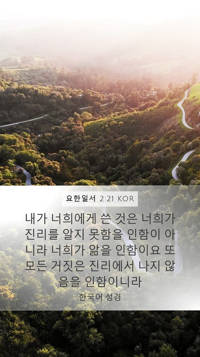 요한일서 2:21 KOR Bible Verse Image