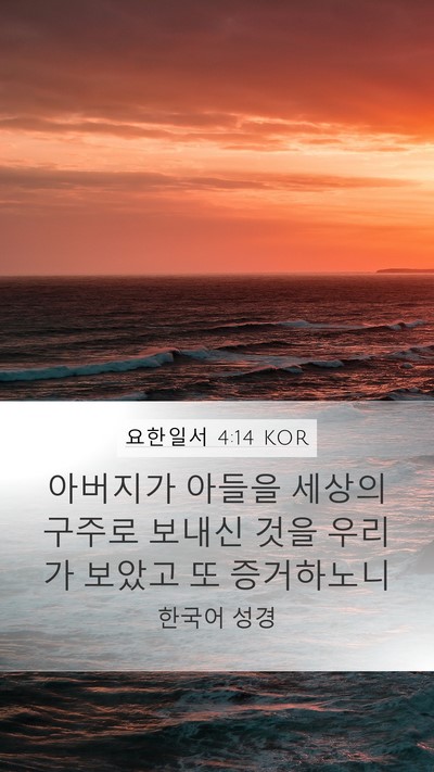 요한일서 4:14 KOR Bible Verse Image