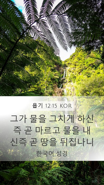 욥기 12:15 KOR Bible Verse Image