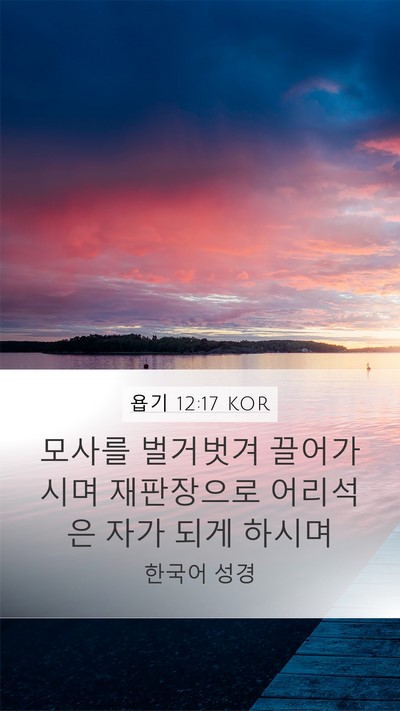 욥기 12:17 KOR Bible Verse Image