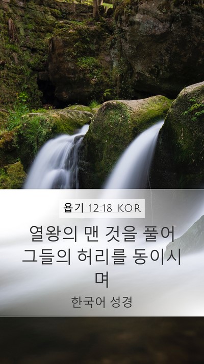 욥기 12:18 KOR Bible Verse Image