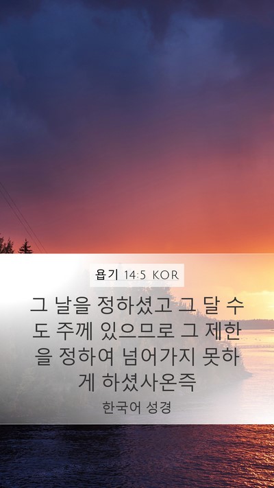 욥기 14:5 KOR Bible Verse Image