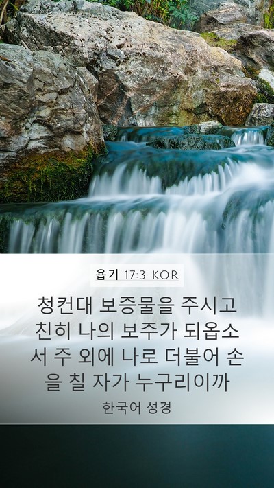 욥기 17:3 KOR Bible Verse Image