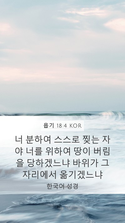 욥기 18:4 KOR Bible Verse Image