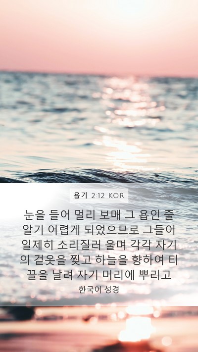 욥기 2:12 KOR Bible Verse Image