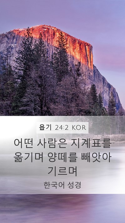 욥기 24:2 KOR Bible Verse Image