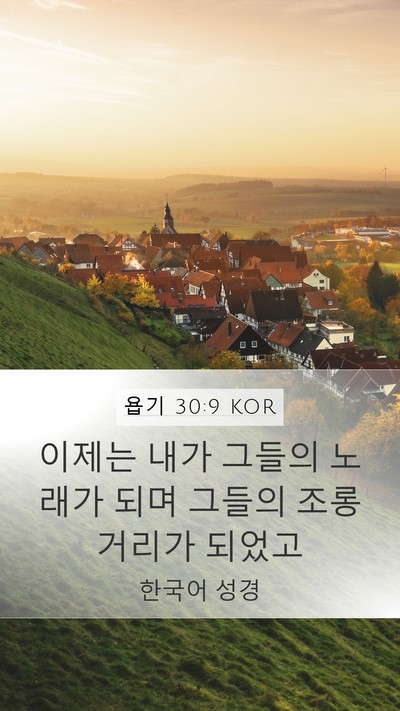 욥기 30:9 KOR Bible Verse Image
