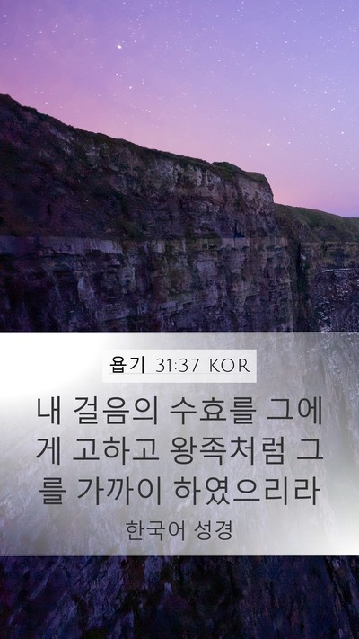 욥기 31:37 KOR Bible Verse Image
