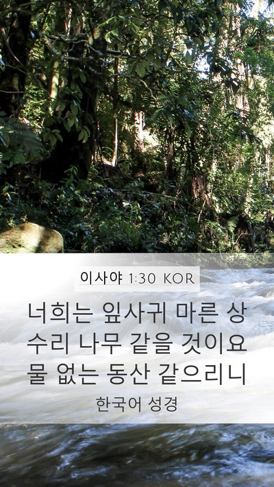 이사야 1:30 KOR Bible Verse Image