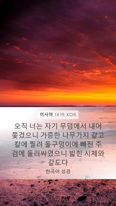 이사야 14:19 KOR Bible Verse Image