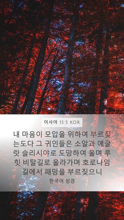 이사야 15:5 KOR Bible Verse Image